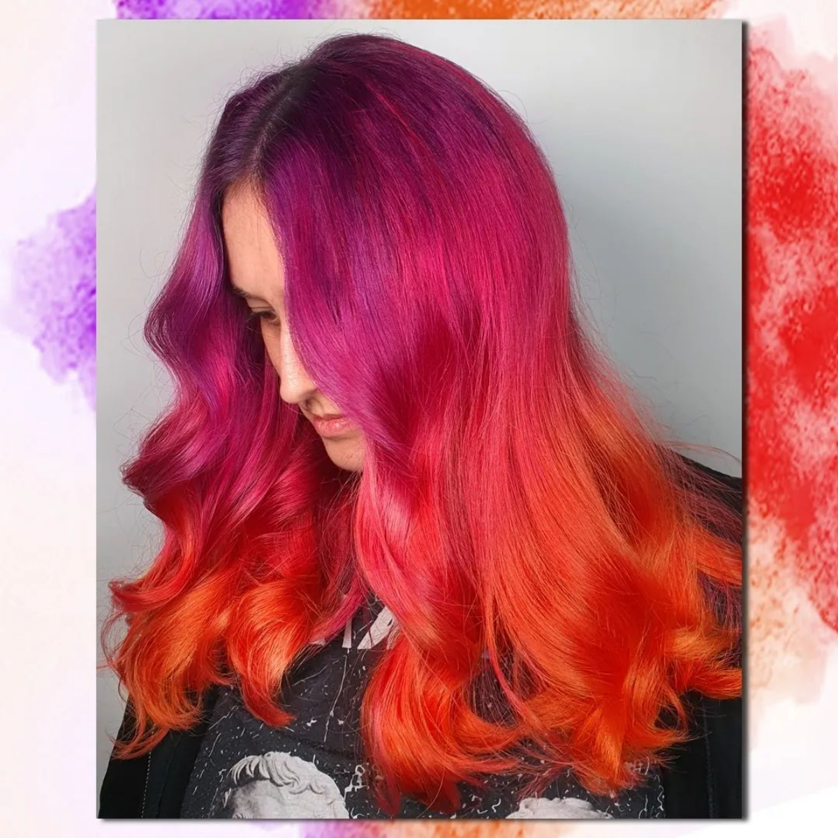 sunset hairstyle coloring