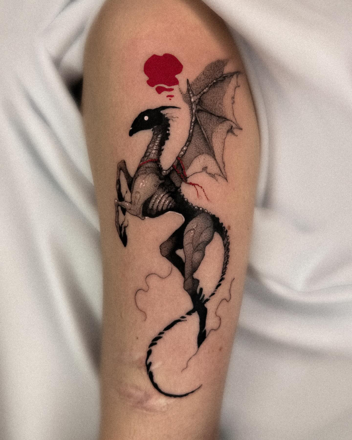 thestral from harry potter tattoo