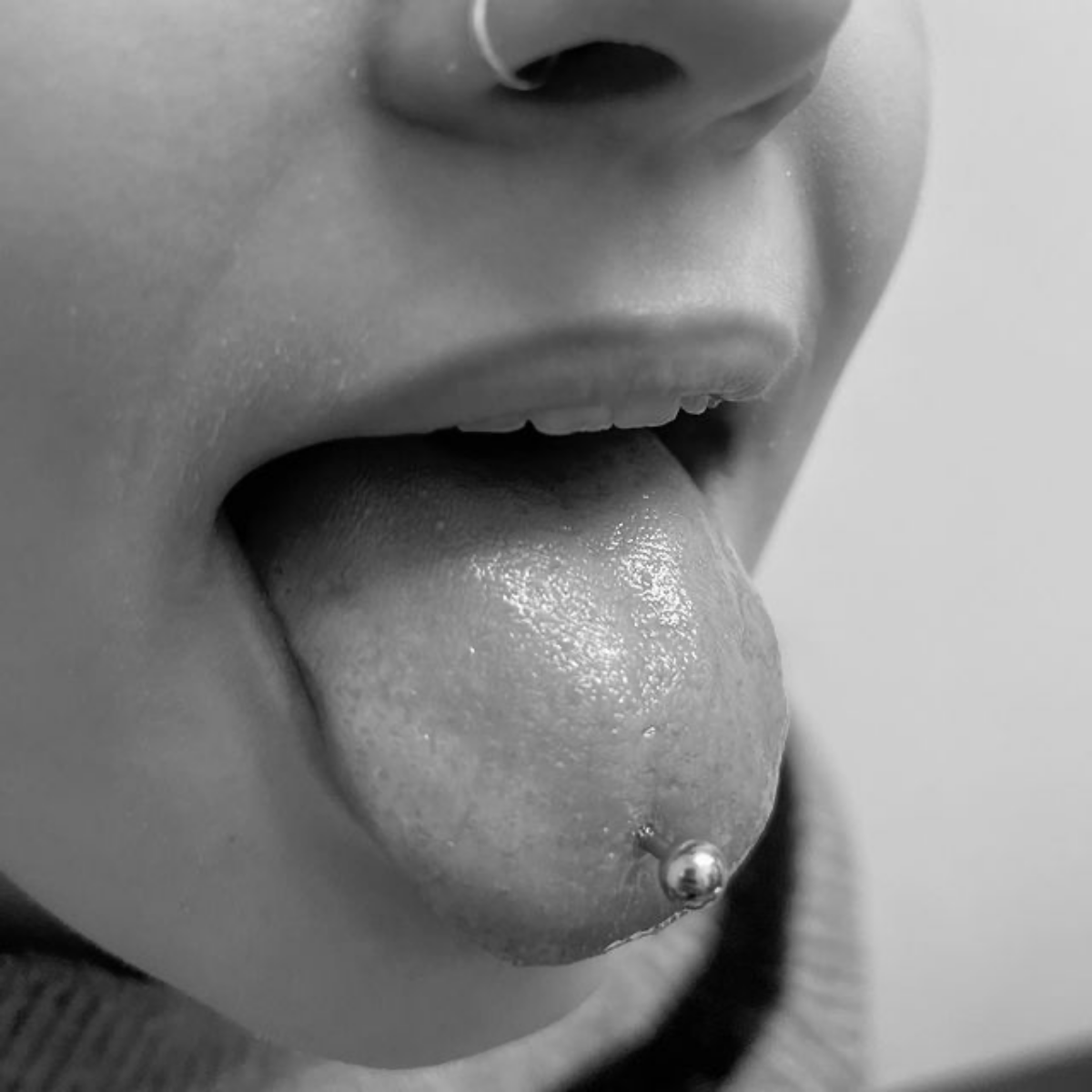tongue tip pierced