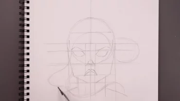 adding hair on medusa drawing