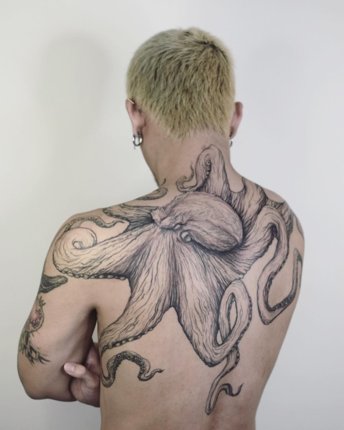back tattoo ocean tattoo octopus