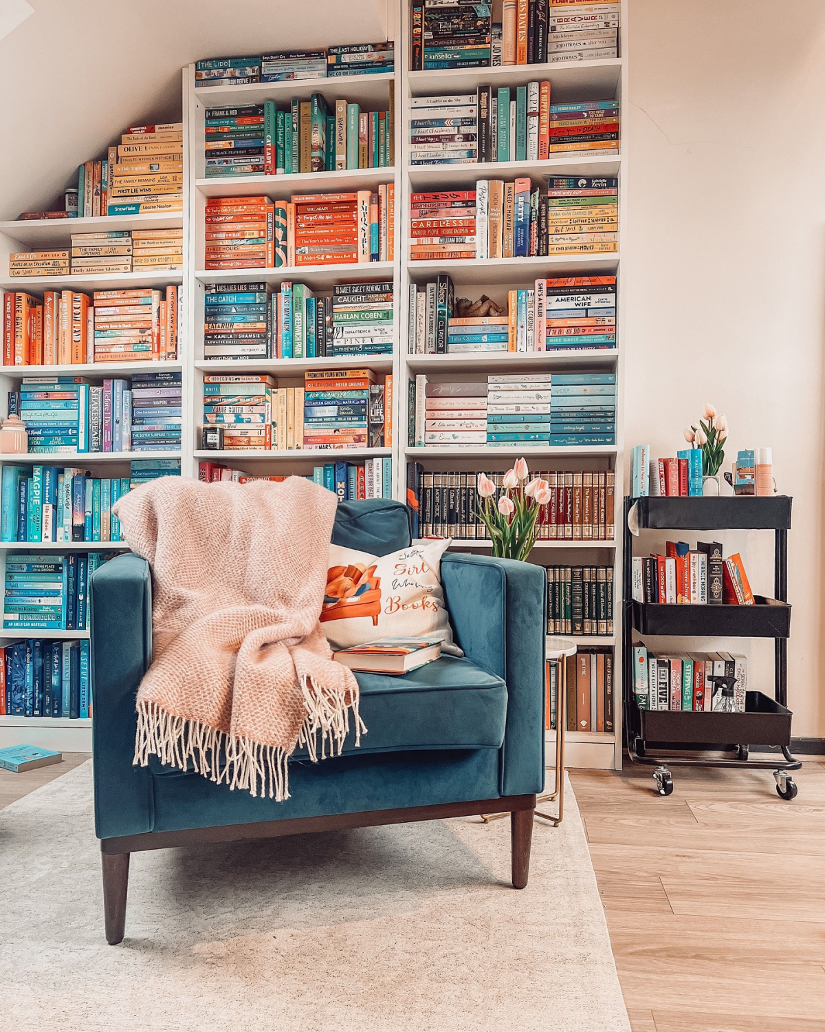 books as decoration colorful books in bookcase