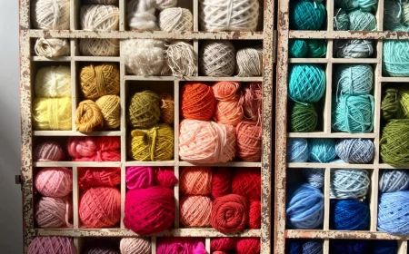 colorful yarn collection