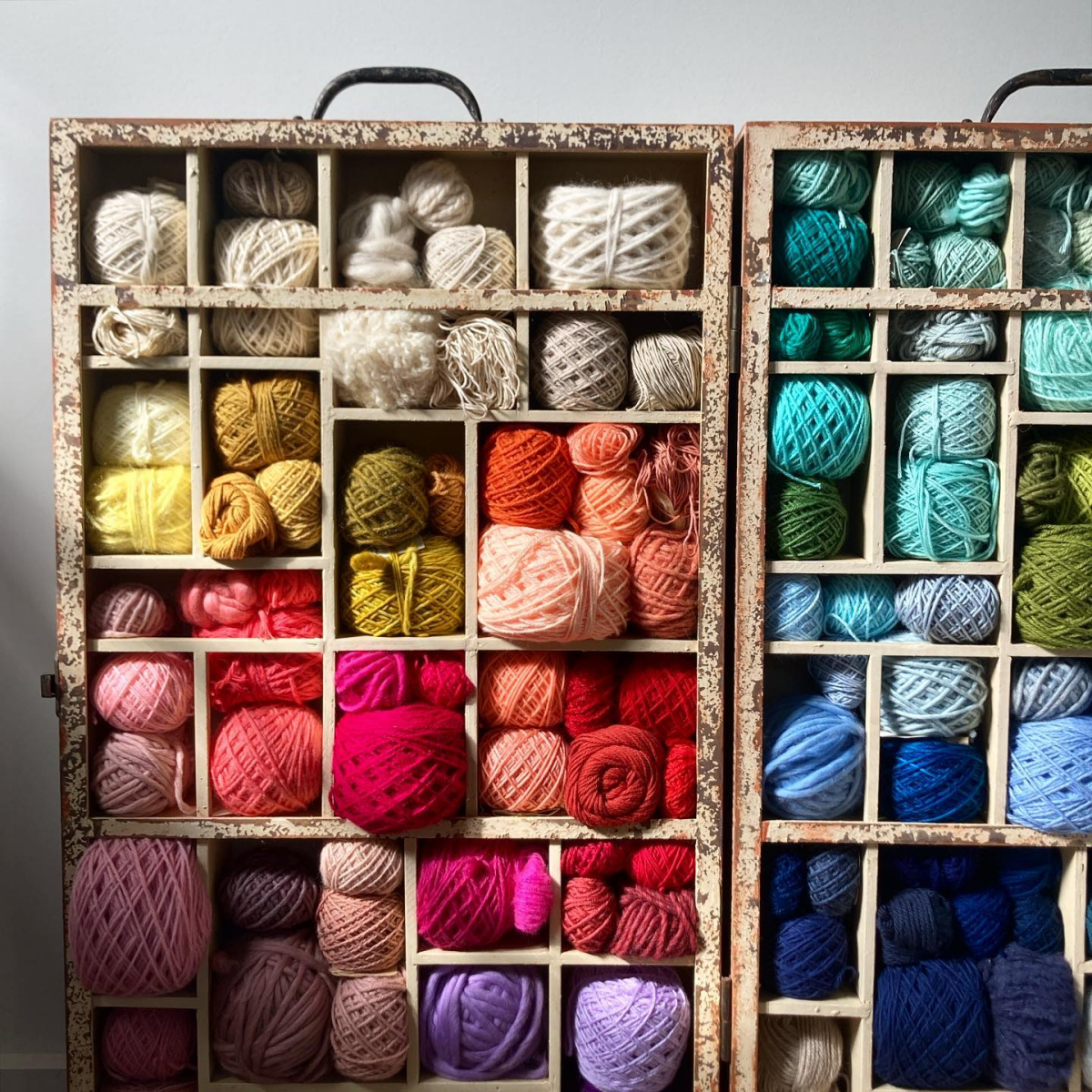 colorful yarn collection