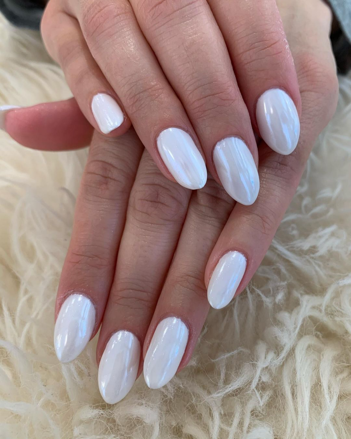 crisp white nails