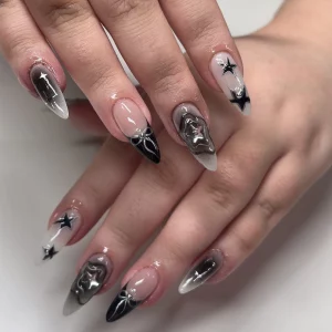 edgy black nail designs rockstar nails