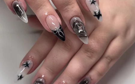 edgy black nail designs rockstar nails