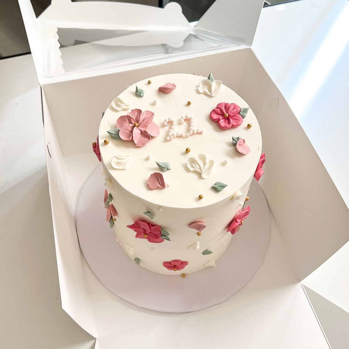 frosting florals birthfay cake