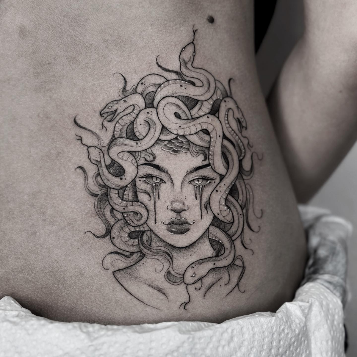 medusa drawing as tattoo