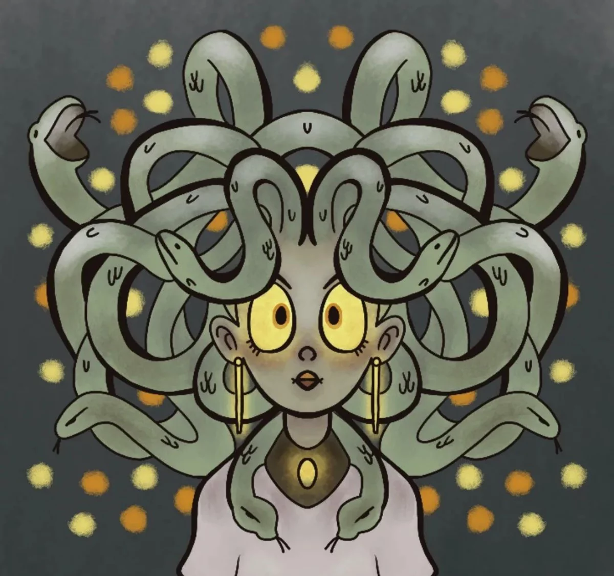 medusa drawing catroon style