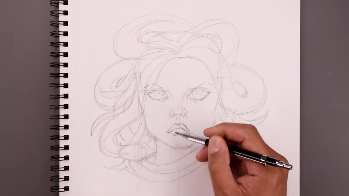 medusa drawing tutorial