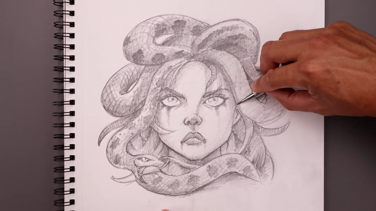 shadin on medusa drawing