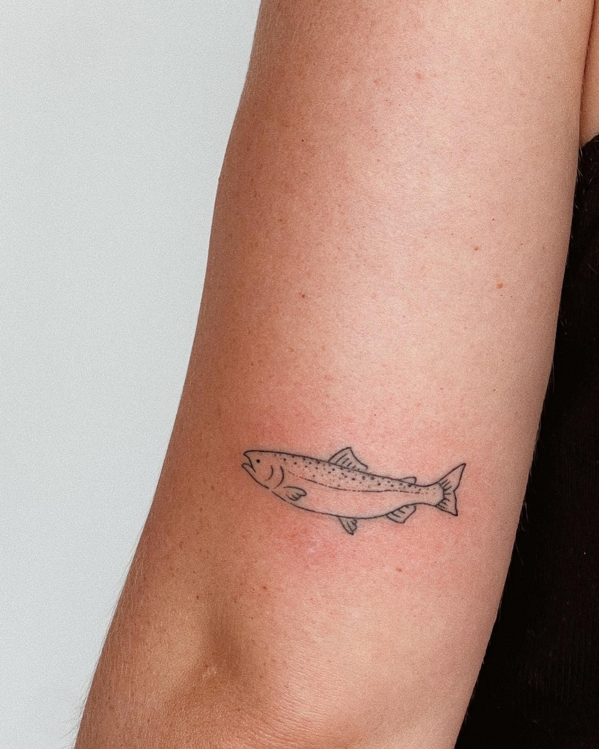 small salmon tattoo