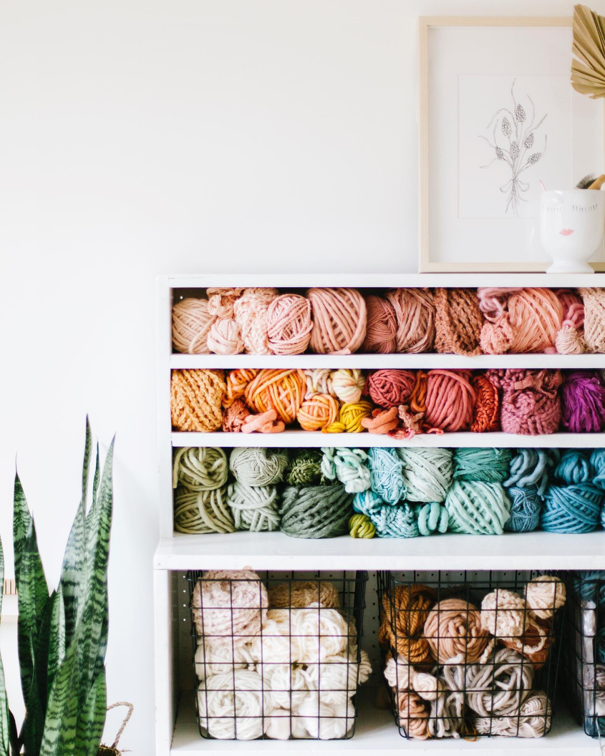 yarn storage colorful yarn