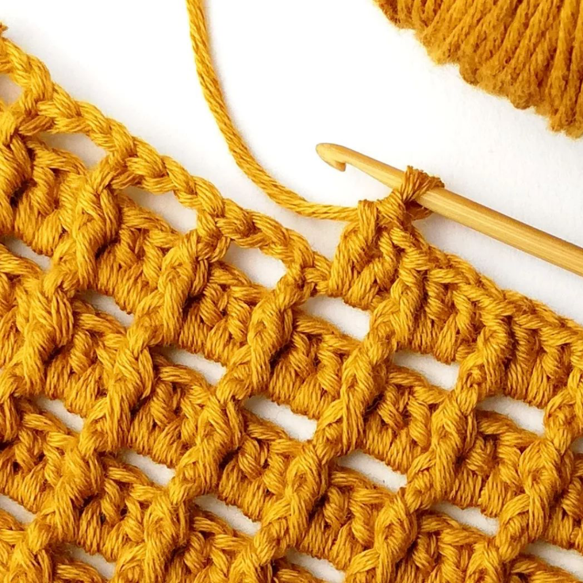 yellow crochet hook