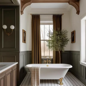 aesthetic bathroom design in sage green