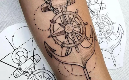 anchor tattoo ideas anchor and helm tattoo and design