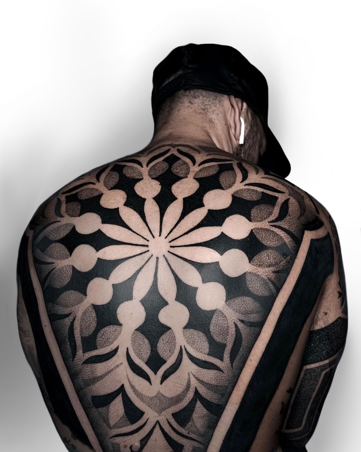 back tattoo of mandala