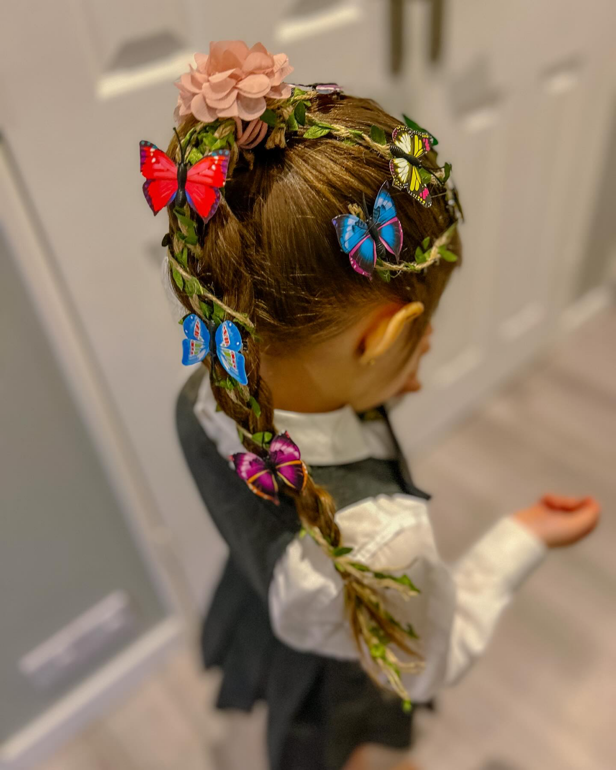 crazy hair day ideas butterflys and vines in braid