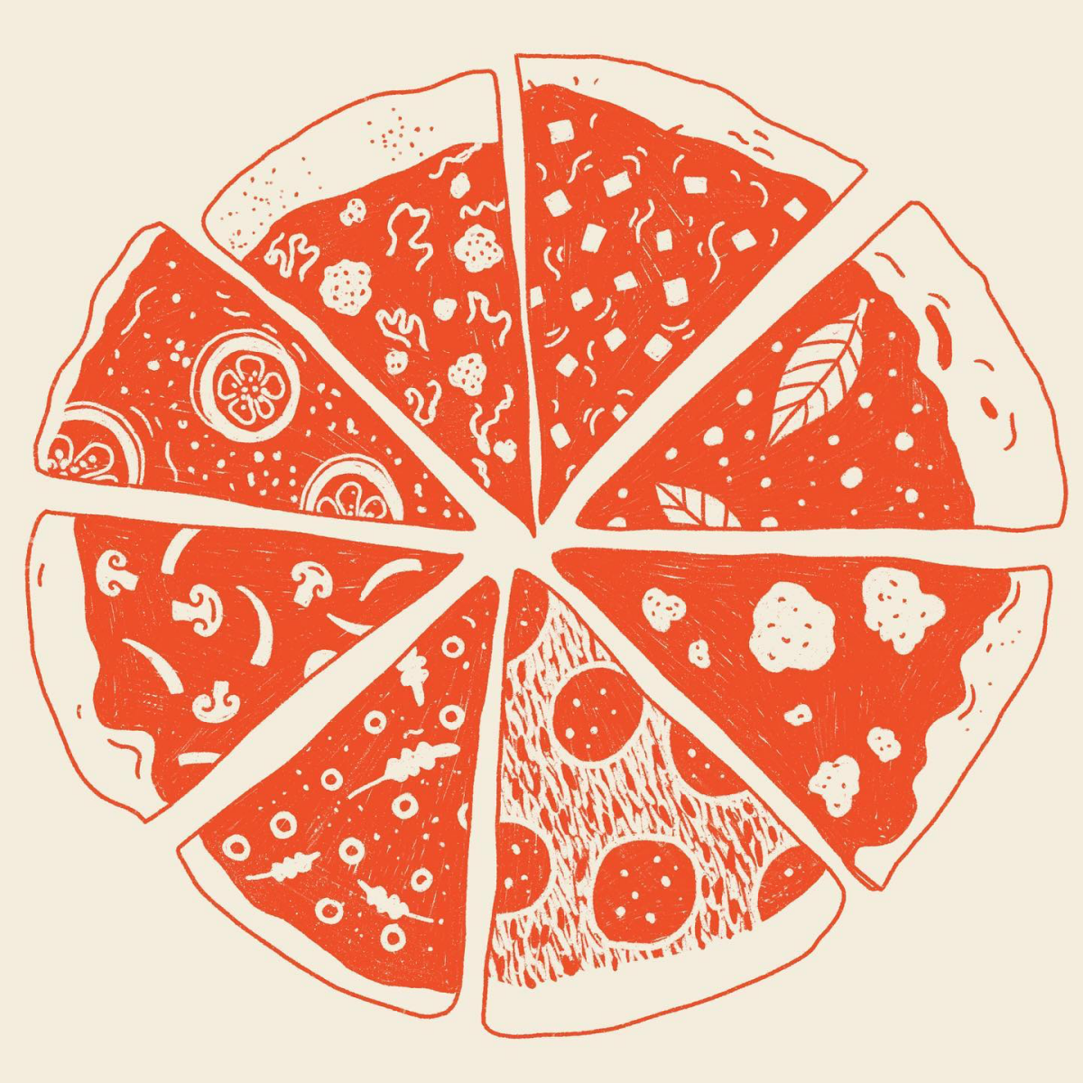 different pizza toppings