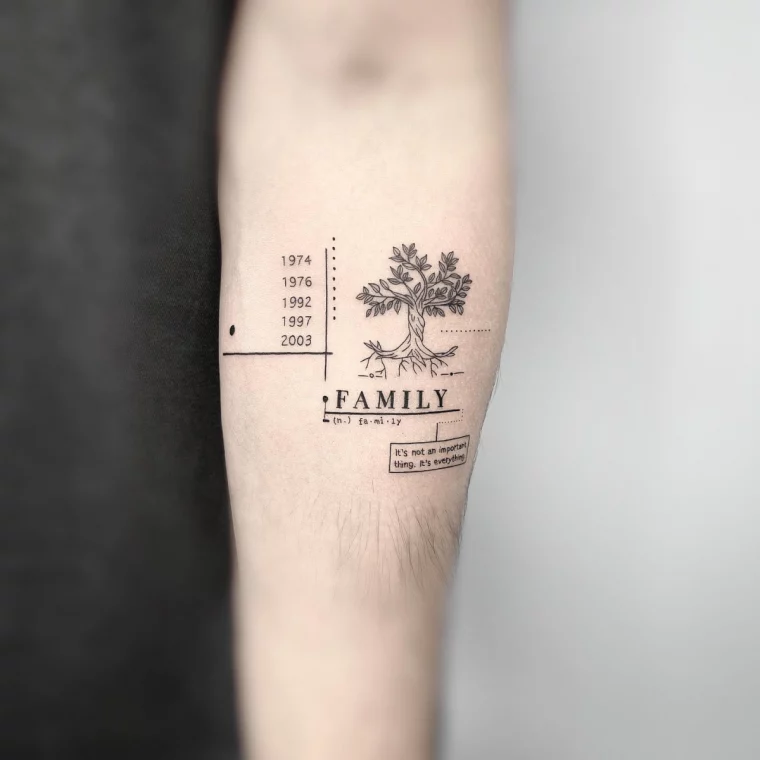 family tattoo ideas family tree tattoo