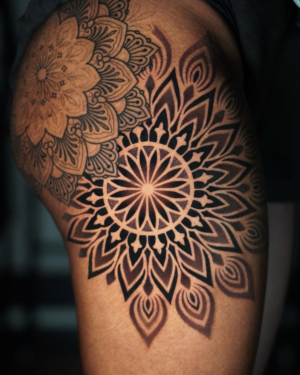 geometry tattoo of a mandala