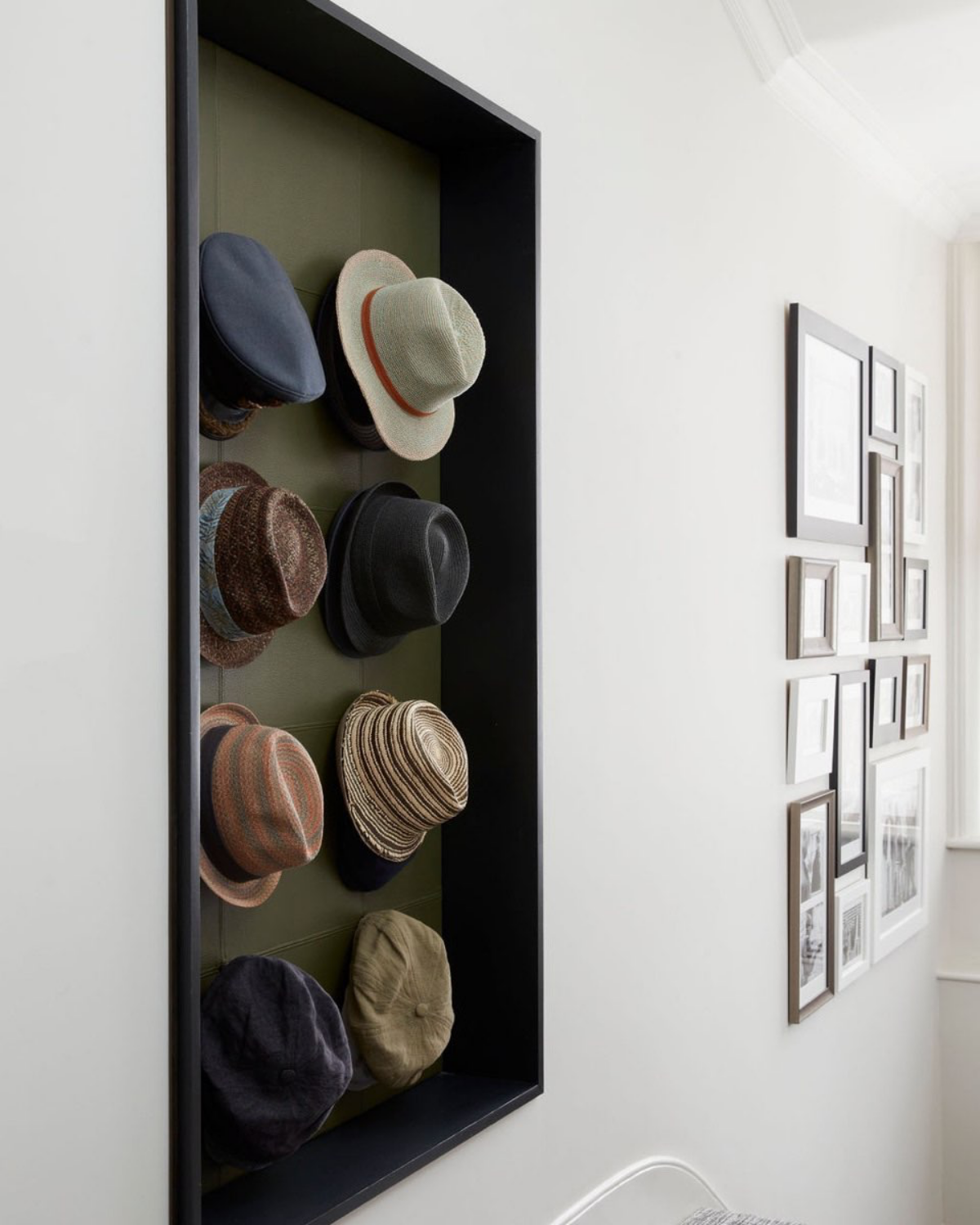 hats on pins on display