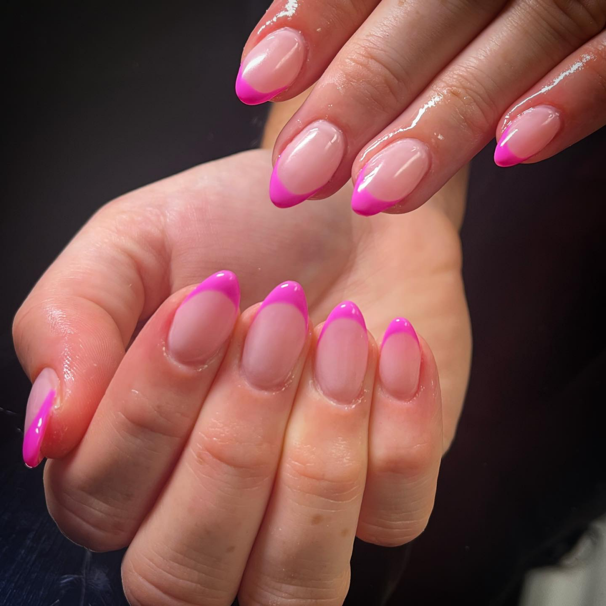 hot pink french tip