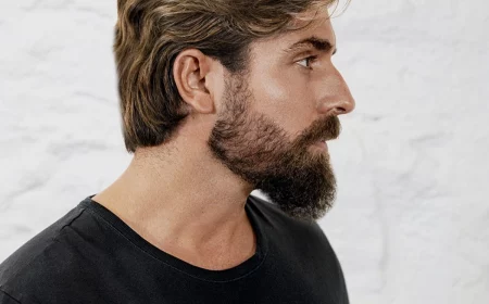 medium length hairstyles men man with quiff and beard