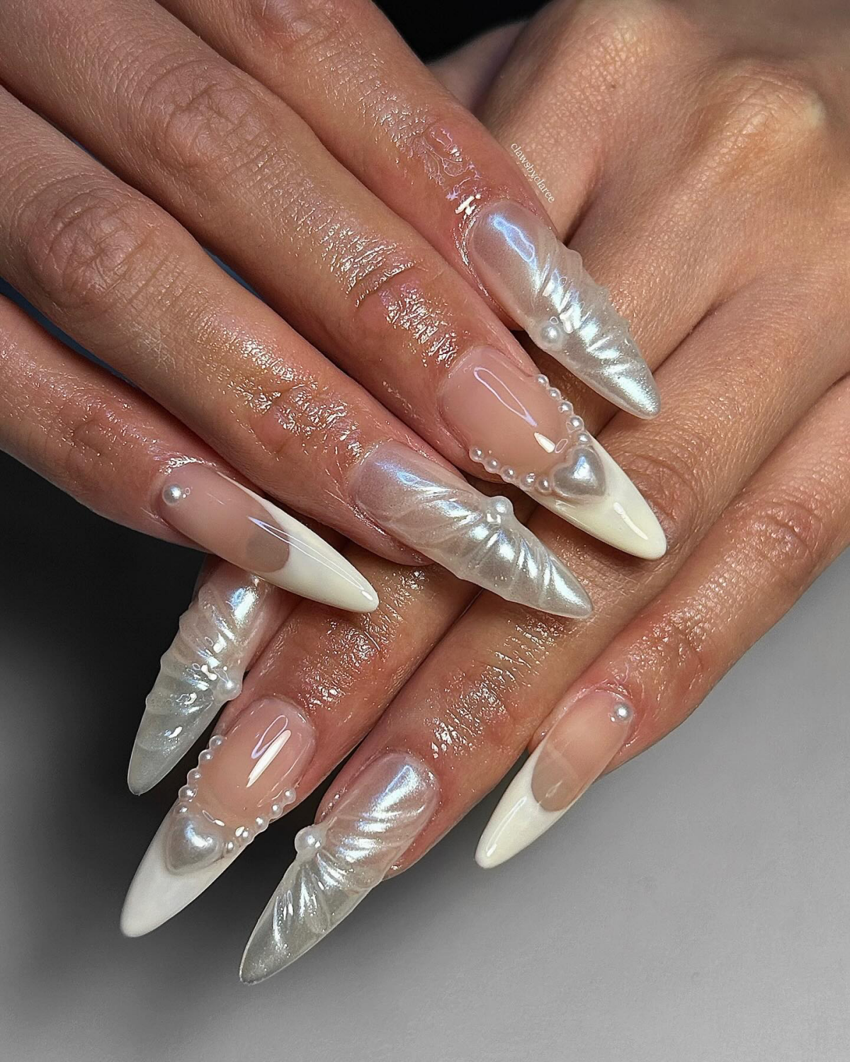 mermaid core pearls nails