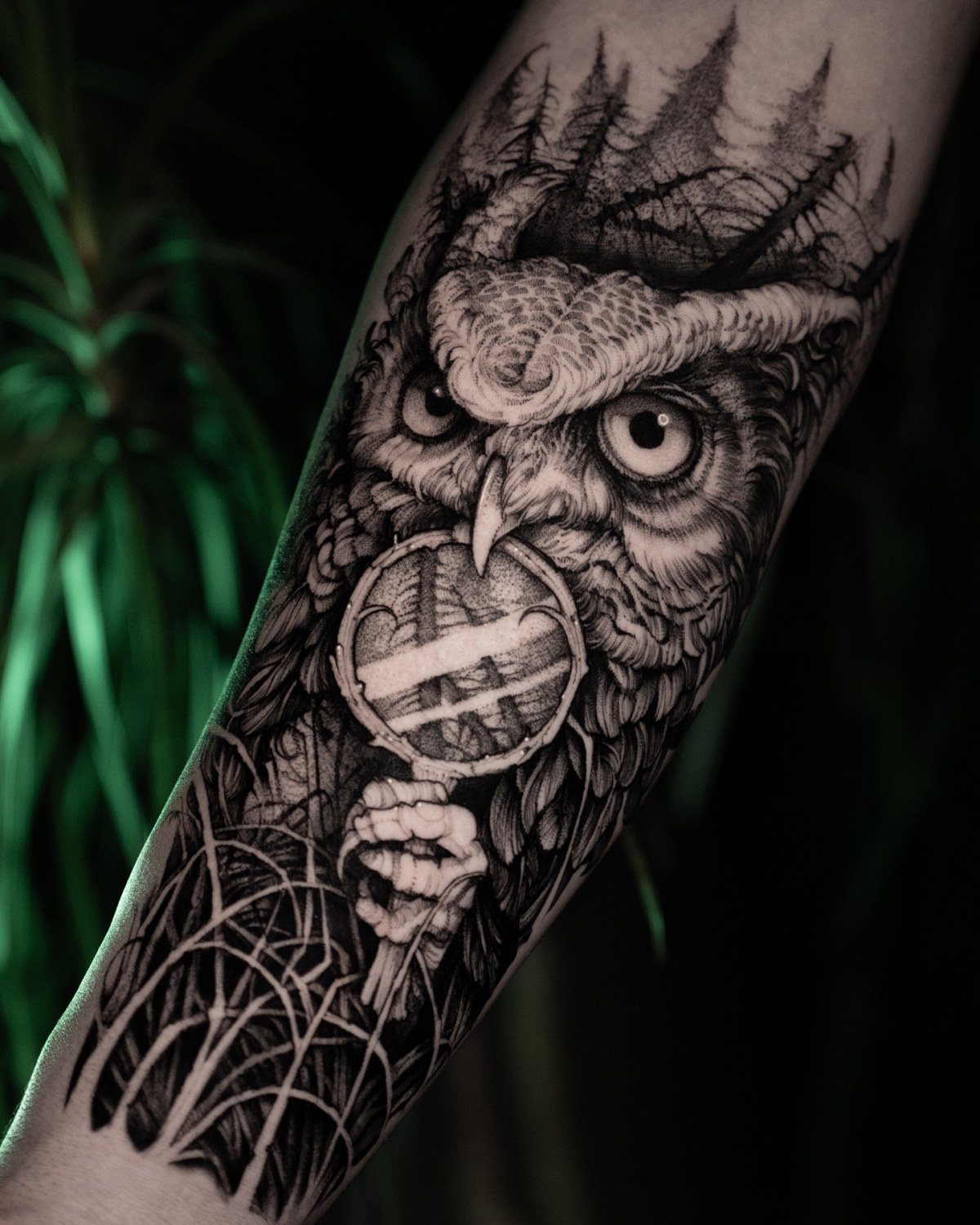 owl tattoo realistic owl art