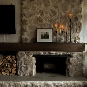 rock fireplace ideas rustic design