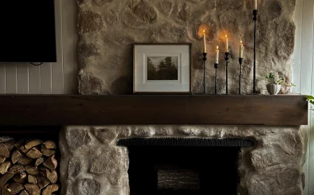 rock fireplace ideas rustic design