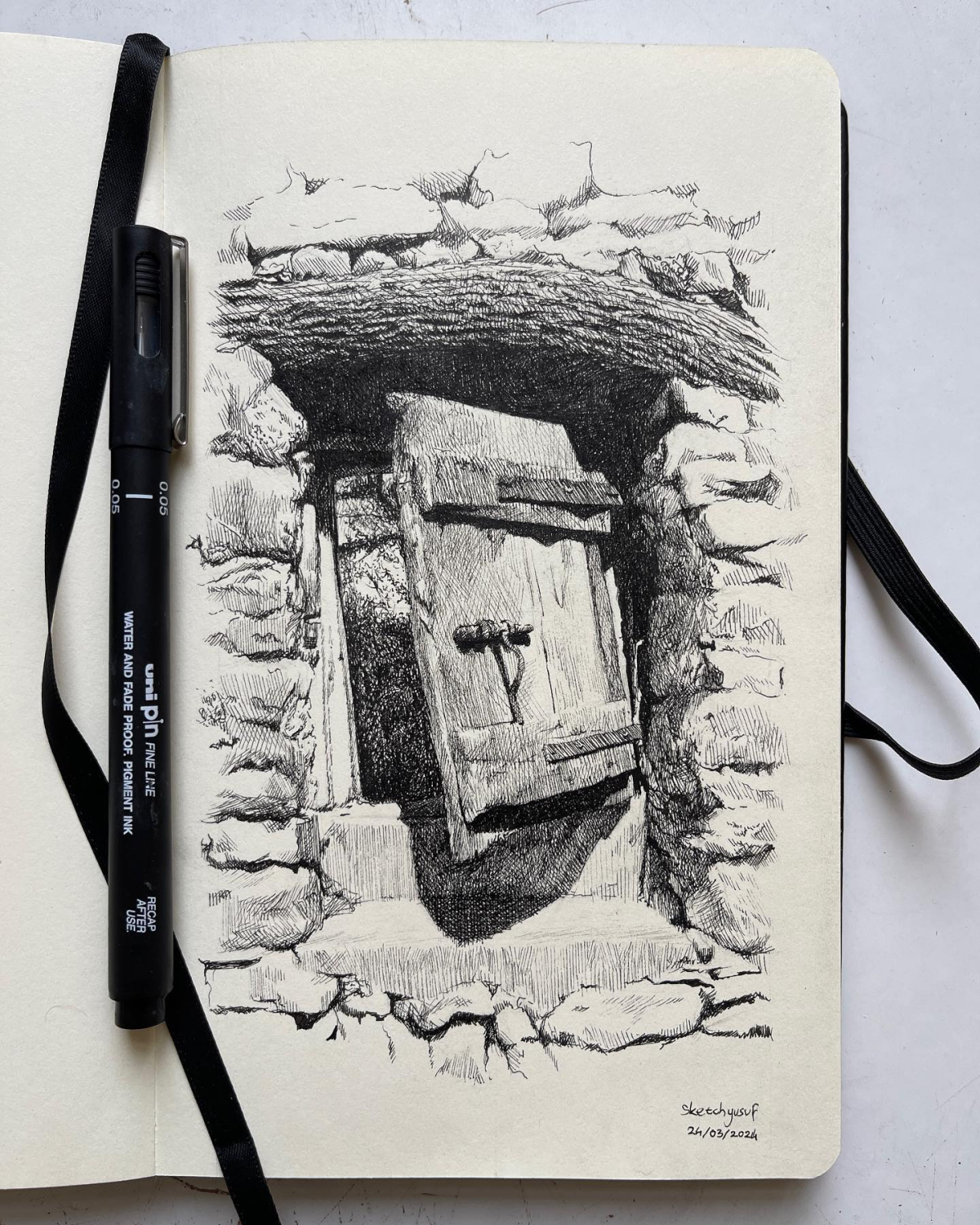 sketch of a door