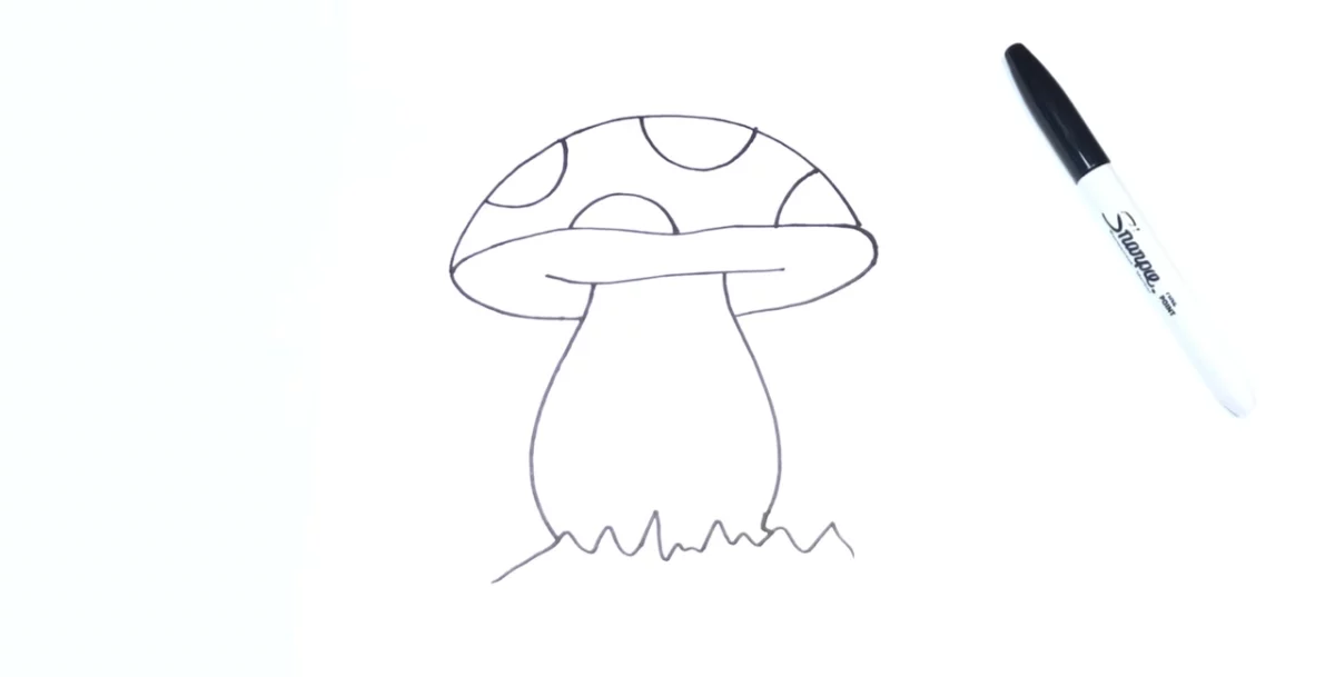 how to draw a mushroom easy tutorial