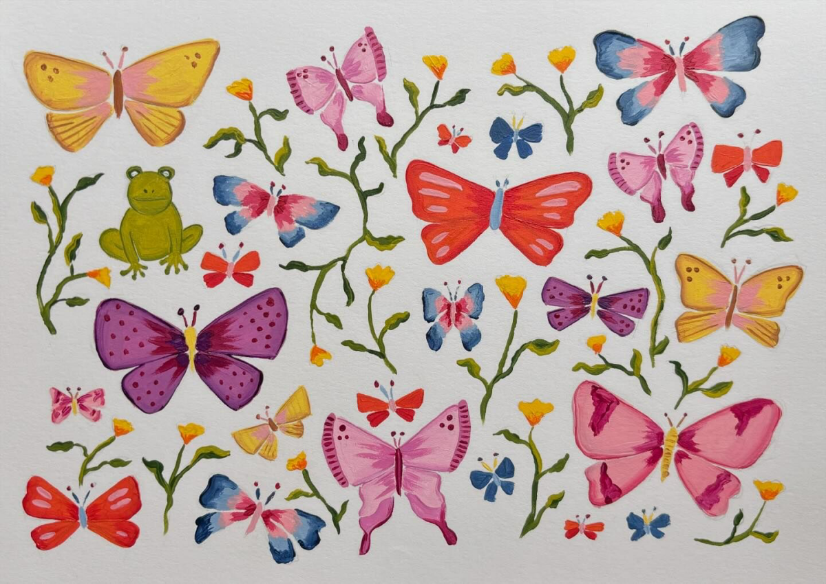 colorful butterfly art