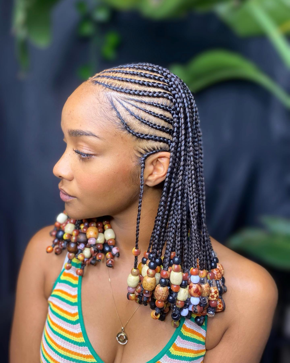 fulani braids with beads
