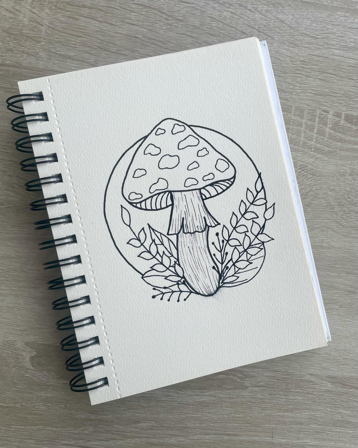 sketch of mushroom drawing