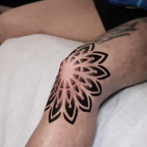 knee tattoo mandala tattoo