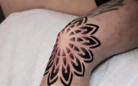 knee tattoo mandala tattoo
