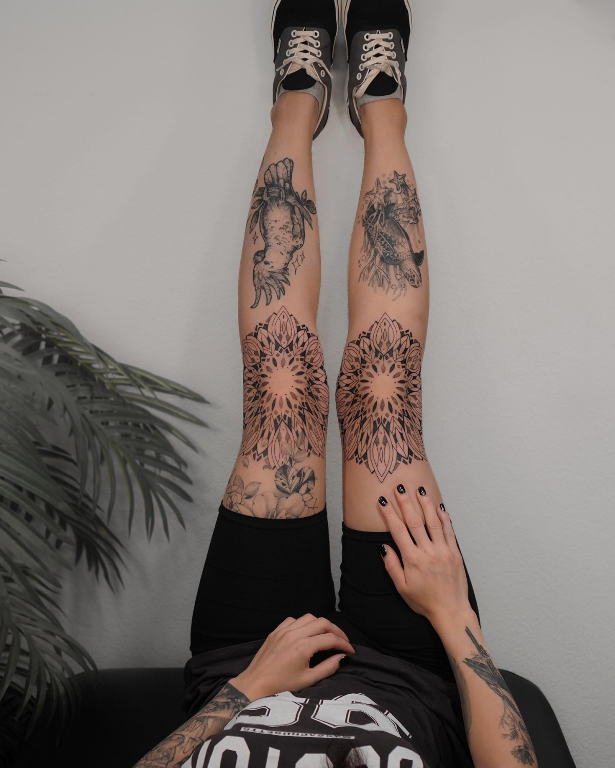 mandala tattoos on knees