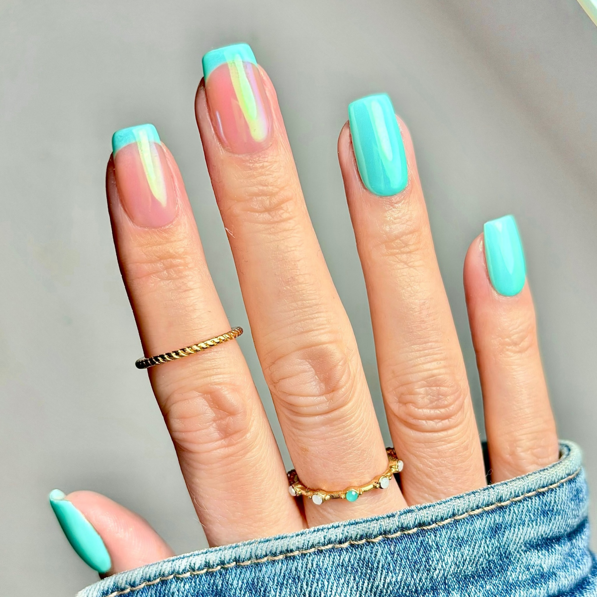 turquoise nails
