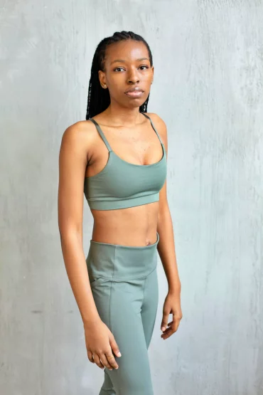 sport clothes in dark green